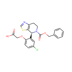 O=C(O)COc1ccc(Cl)cc1[C@H]1c2scnc2CCN1C(=O)OCc1ccccc1 ZINC000206804737