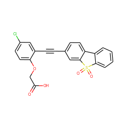 O=C(O)COc1ccc(Cl)cc1C#Cc1ccc2c(c1)S(=O)(=O)c1ccccc1-2 ZINC000073159410