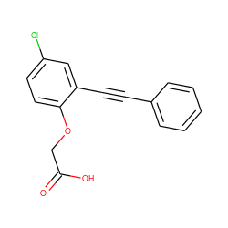 O=C(O)COc1ccc(Cl)cc1C#Cc1ccccc1 ZINC000073168460