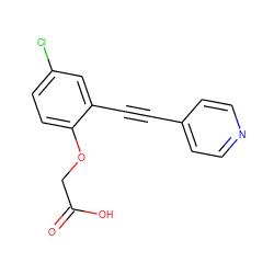 O=C(O)COc1ccc(Cl)cc1C#Cc1ccncc1 ZINC000073195886