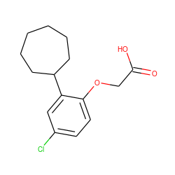 O=C(O)COc1ccc(Cl)cc1C1CCCCCC1 ZINC000013986067