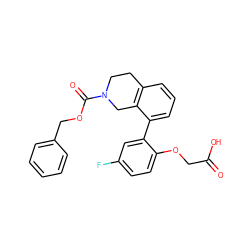 O=C(O)COc1ccc(F)cc1-c1cccc2c1CN(C(=O)OCc1ccccc1)CC2 ZINC000144157931