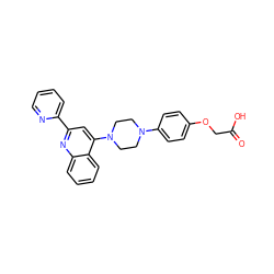 O=C(O)COc1ccc(N2CCN(c3cc(-c4ccccn4)nc4ccccc34)CC2)cc1 ZINC000096269557