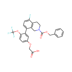 O=C(O)COc1ccc(OC(F)(F)F)c(-c2ccc(F)c3c2CN(C(=O)OCc2ccccc2)CC3)c1 ZINC000144251923