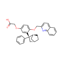 O=C(O)COc1ccc(OCc2ccc3ccccc3n2)c([C@]2(c3ccccc3)C[C@H]3CC[C@H]2C3)c1 ZINC000253666979
