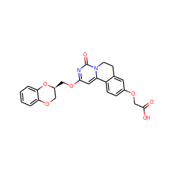 O=C(O)COc1ccc2c(c1)CCn1c-2cc(OC[C@H]2COc3ccccc3O2)nc1=O ZINC000209716971