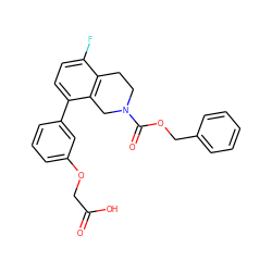 O=C(O)COc1cccc(-c2ccc(F)c3c2CN(C(=O)OCc2ccccc2)CC3)c1 ZINC000144030801