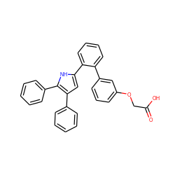 O=C(O)COc1cccc(-c2ccccc2-c2cc(-c3ccccc3)c(-c3ccccc3)[nH]2)c1 ZINC000028948716