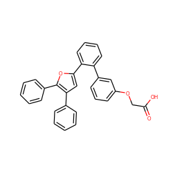 O=C(O)COc1cccc(-c2ccccc2-c2cc(-c3ccccc3)c(-c3ccccc3)o2)c1 ZINC000028948709