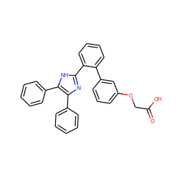 O=C(O)COc1cccc(-c2ccccc2-c2nc(-c3ccccc3)c(-c3ccccc3)[nH]2)c1 ZINC000028948648