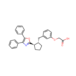 O=C(O)COc1cccc(C[C@@H]2CCC[C@H]2c2nc(-c3ccccc3)c(-c3ccccc3)o2)c1 ZINC000013906996