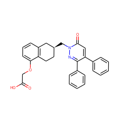 O=C(O)COc1cccc2c1CC[C@H](Cn1nc(-c3ccccc3)c(-c3ccccc3)cc1=O)C2 ZINC000299859876