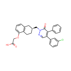 O=C(O)COc1cccc2c1CC[C@H](Cn1ncc(-c3cccc(Cl)c3)c(-c3ccccc3)c1=O)C2 ZINC000299859355