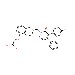 O=C(O)COc1cccc2c1CC[C@H](Cn1ncc(-c3ccccc3)c(-c3ccc(F)cc3)c1=O)C2 ZINC000299859417