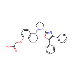 O=C(O)COc1cccc2c1CCC[C@H]2N1CCC[C@@H]1c1nc(-c2ccccc2)c(-c2ccccc2)o1 ZINC000001544785