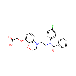 O=C(O)COc1cccc2c1OCCN2CCN(C(=O)c1ccccc1)c1ccc(Cl)cc1 ZINC000003960695