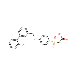 O=C(O)CS(=O)(=O)c1ccc(OCc2cccc(-c3ccccc3Cl)c2)cc1 ZINC000936069065