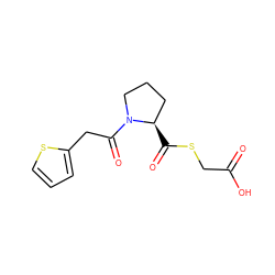 O=C(O)CSC(=O)[C@@H]1CCCN1C(=O)Cc1cccs1 ZINC000473131283