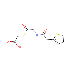 O=C(O)CSC(=O)CNC(=O)Cc1cccs1 ZINC000473129498