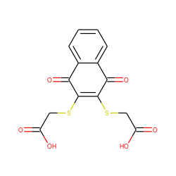 O=C(O)CSC1=C(SCC(=O)O)C(=O)c2ccccc2C1=O ZINC000014628736