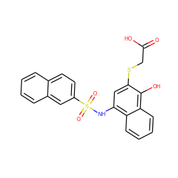 O=C(O)CSc1cc(NS(=O)(=O)c2ccc3ccccc3c2)c2ccccc2c1O ZINC000000944523