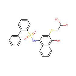 O=C(O)CSc1cc(NS(=O)(=O)c2ccccc2-c2ccccc2)c2ccccc2c1O ZINC000169348345