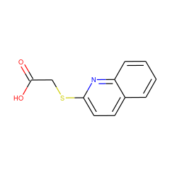 O=C(O)CSc1ccc2ccccc2n1 ZINC000000324466