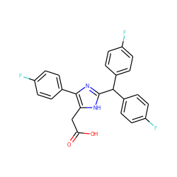 O=C(O)Cc1[nH]c(C(c2ccc(F)cc2)c2ccc(F)cc2)nc1-c1ccc(F)cc1 ZINC000049125094