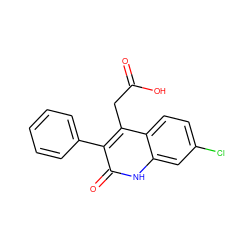 O=C(O)Cc1c(-c2ccccc2)c(=O)[nH]c2cc(Cl)ccc12 ZINC000000016586