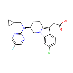 O=C(O)Cc1c2n(c3cc(Cl)ccc13)C[C@@H](N(CC1CC1)c1ncc(F)cn1)CC2 ZINC000203709361