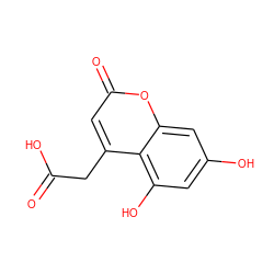 O=C(O)Cc1cc(=O)oc2cc(O)cc(O)c12 ZINC000005234694