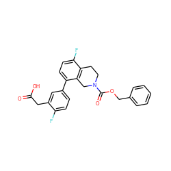 O=C(O)Cc1cc(-c2ccc(F)c3c2CN(C(=O)OCc2ccccc2)CC3)ccc1F ZINC000144099787