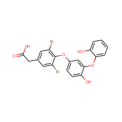 O=C(O)Cc1cc(Br)c(Oc2ccc(O)c(Oc3ccccc3O)c2)c(Br)c1 ZINC000014969299