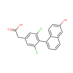 O=C(O)Cc1cc(Cl)c(-c2cccc3cc(O)ccc23)c(Cl)c1 ZINC000028523072