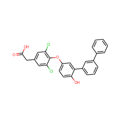 O=C(O)Cc1cc(Cl)c(Oc2ccc(O)c(-c3cccc(-c4ccccc4)c3)c2)c(Cl)c1 ZINC000014969232