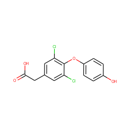 O=C(O)Cc1cc(Cl)c(Oc2ccc(O)cc2)c(Cl)c1 ZINC000028524008