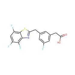 O=C(O)Cc1cc(F)cc(Cc2nc3c(F)c(F)cc(F)c3s2)c1 ZINC000029413285