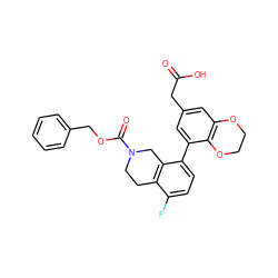 O=C(O)Cc1cc2c(c(-c3ccc(F)c4c3CN(C(=O)OCc3ccccc3)CC4)c1)OCCO2 ZINC001772608258