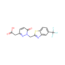 O=C(O)Cc1ccc(=O)n(Cc2nc3cc(C(F)(F)F)ccc3s2)n1 ZINC000000605745