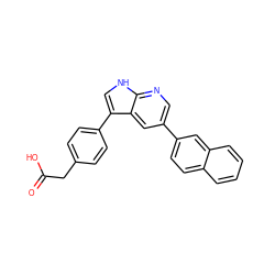 O=C(O)Cc1ccc(-c2c[nH]c3ncc(-c4ccc5ccccc5c4)cc23)cc1 ZINC000043016385