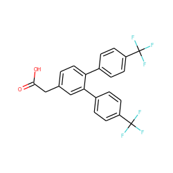 O=C(O)Cc1ccc(-c2ccc(C(F)(F)F)cc2)c(-c2ccc(C(F)(F)F)cc2)c1 ZINC000045385336