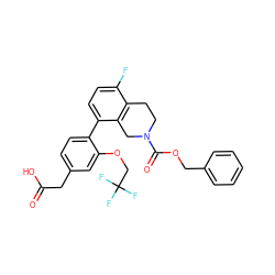 O=C(O)Cc1ccc(-c2ccc(F)c3c2CN(C(=O)OCc2ccccc2)CC3)c(OCC(F)(F)F)c1 ZINC000144080540