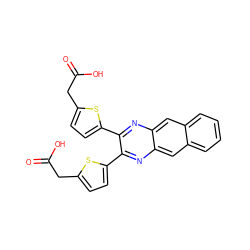 O=C(O)Cc1ccc(-c2nc3cc4ccccc4cc3nc2-c2ccc(CC(=O)O)s2)s1 ZINC000028474048