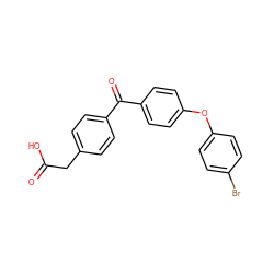 O=C(O)Cc1ccc(C(=O)c2ccc(Oc3ccc(Br)cc3)cc2)cc1 ZINC000013679798