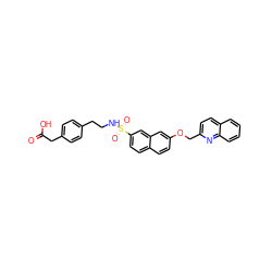 O=C(O)Cc1ccc(CCNS(=O)(=O)c2ccc3ccc(OCc4ccc5ccccc5n4)cc3c2)cc1 ZINC000001487056