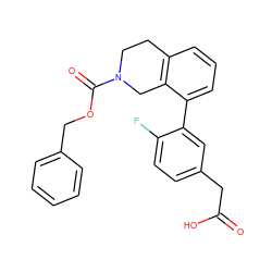 O=C(O)Cc1ccc(F)c(-c2cccc3c2CN(C(=O)OCc2ccccc2)CC3)c1 ZINC000144152127