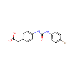 O=C(O)Cc1ccc(NC(=O)Nc2ccc(Br)cc2)cc1 ZINC000006729571