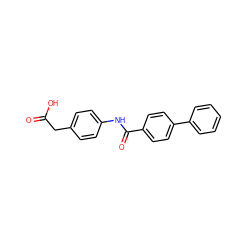 O=C(O)Cc1ccc(NC(=O)c2ccc(-c3ccccc3)cc2)cc1 ZINC000013439661