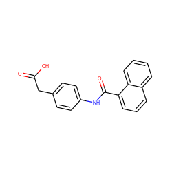 O=C(O)Cc1ccc(NC(=O)c2cccc3ccccc23)cc1 ZINC000000192208