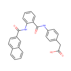 O=C(O)Cc1ccc(NC(=O)c2ccccc2NC(=O)c2ccc3ccccc3c2)cc1 ZINC000169333674